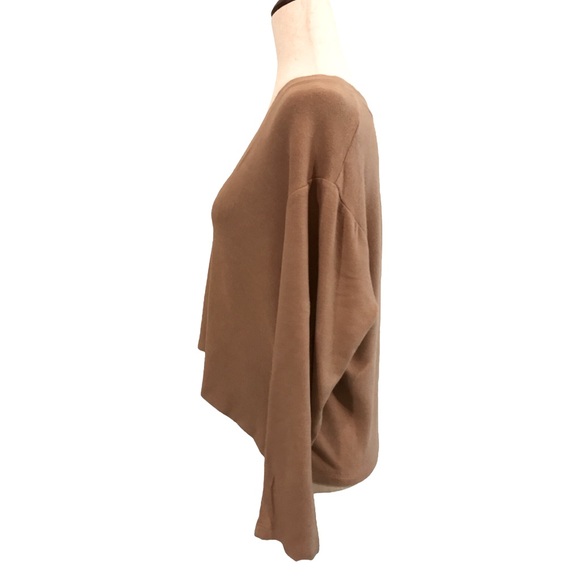 Leset Lori V-Neck Sweater Dune Camel Color Size Medium New - Picture 5 of 11